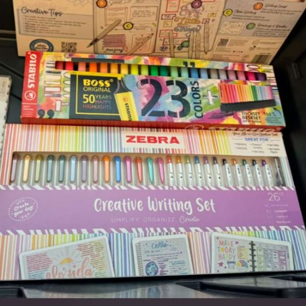 Zebra Creative Writing Set - 26 CT - Mildliner - Clickart - Sarasa  NEW